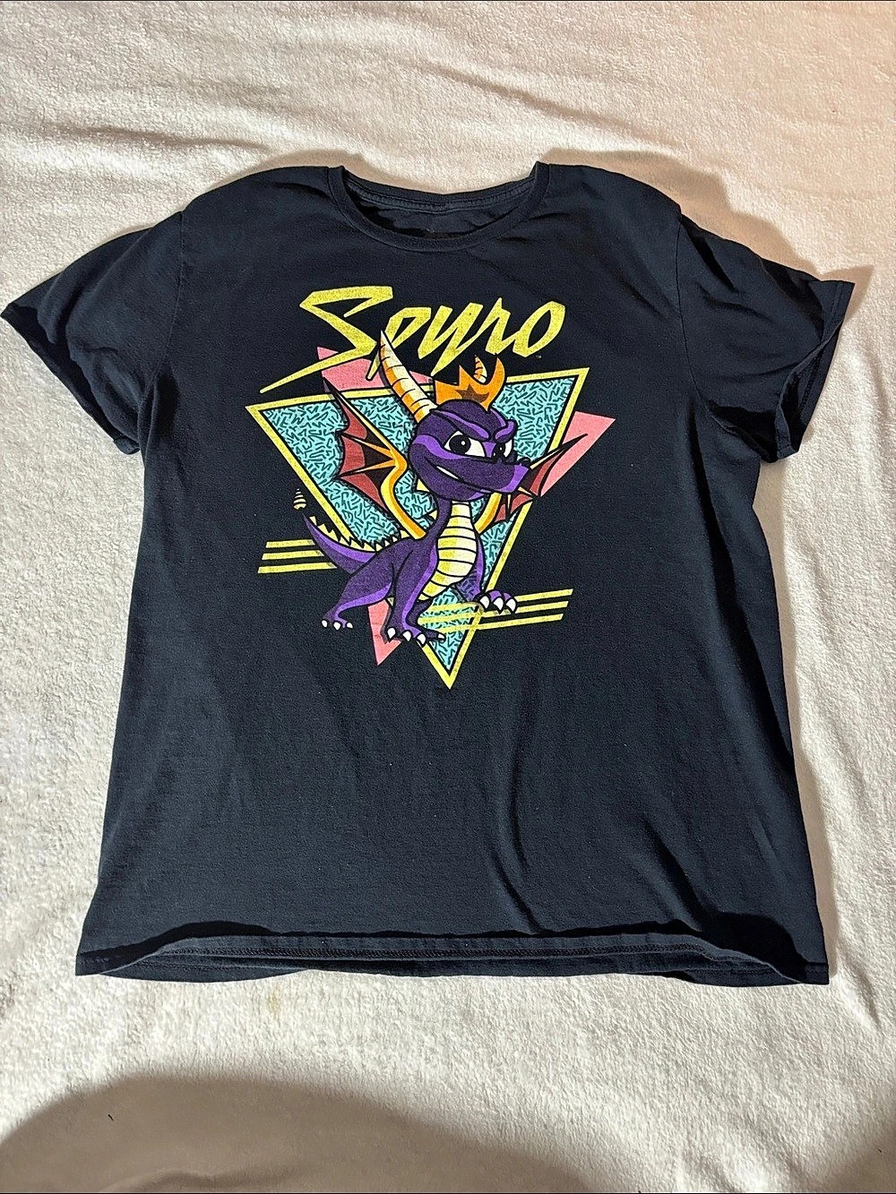 Activision Spyro the Dragon 90s Aesthetic Graphic T-Shirt Graphic Tee Black &